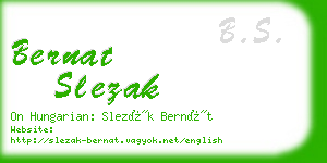 bernat slezak business card